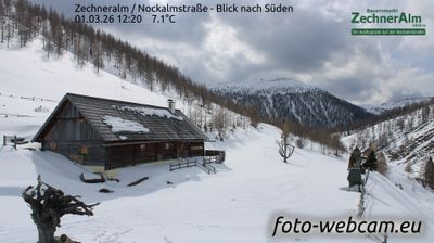 Krems in Karnten: Zechneralm - Nockalmstraße - Blick nach Süden