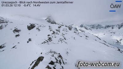 Scuol: Urezzasjoch - Blick nach Nordwesten zum Jamtalferner