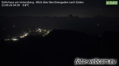 Bischofswiesen: Stohrhaus: am Untersberg - Blick über Berchtesgaden nach Süden