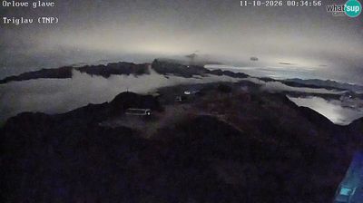 Webcam Bohinj: Vogel Ski Resort webca View from Orlova Glava to Triglav