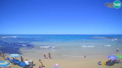 Castheddu: Lu Bagnu live webcam Ampurias beach - Sardinia - Italy