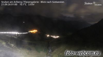 Stuben: am Arlberg - Flexengalerie - Blick nach Südwesten