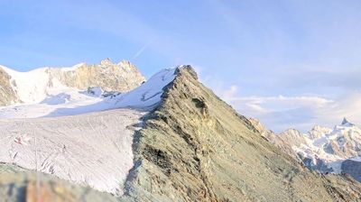 Anniviers › South-east: Cabane de Tracuit CAS - Turtmann Glacier - Bishorn - Tracuit - Weisshorn