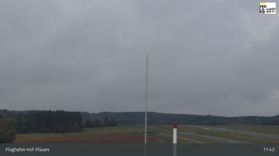 Hof: Flughafen - Plauen, Blick Richtung Westen/ Anflug Piste 08