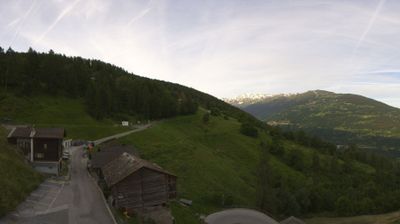 Webcam Mont-Noble: La Crette: Vernamiège Village - Nax Office du Tourisme