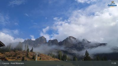Karersee - Carezza: Hotel Moseralm, Rosengarten