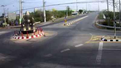 Hat Chao Samran: วงเวียนปลา หาดเจ้าสำราญ - Police Booth Highway 3177 - 4028 - 3177