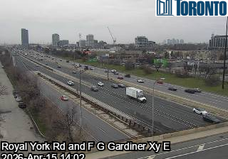 Etobicoke: Gardiner Expressway near Royal York Road