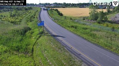 Lakeshore › North: Highway 401 at Highway 77, Looking North