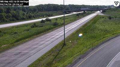 Plympton-Wyoming › East: Highway 402 at Oil Heritage Road, Looking East