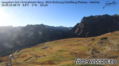 Gemeinde Sankt Gallenkirch: Gargellen Süd - Kristallbahn Berg - Blick Richtung Schafberg Plateau - Madrisa