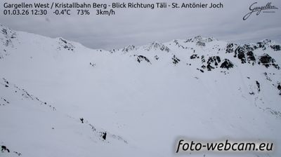 Gemeinde Sankt Gallenkirch: Gargellen West - Kristallbahn Berg - Blick Richtung Täli - St. Antönier Joch