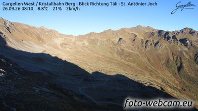 Gemeinde Sankt Gallenkirch: Gargellen West - Kristallbahn Berg - Blick Richtung Täli - St. Antönier Joch