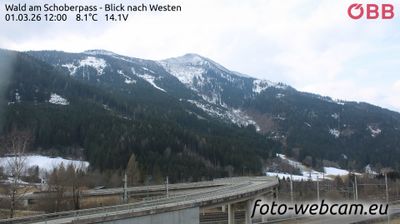 Wald am Schoberpass: Blick nach Westen