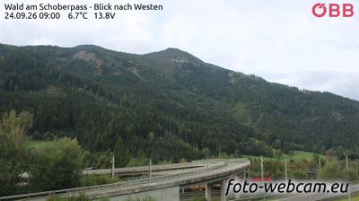Wald am Schoberpass: Blick nach Westen