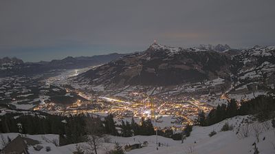 Stadt Kitzbuhel: Kitzbühel - Hahnenkamm Bergstation - Blickrichtung NO