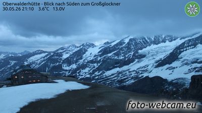 Heiligenblut am Grossglockner: Oberwalderhütte - Blick nach Süden zum Großglockner
