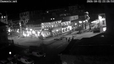 Webcam Chamonix-Mont-Blanc › North-west: Place Balmat - Rue du Lyret
