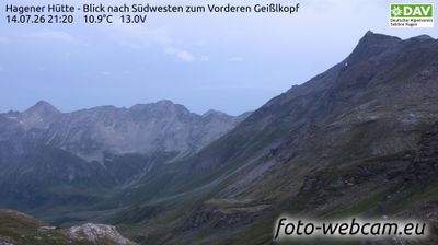 Bad Gastein: Hagener Hütte - Blick nach Südwesten zum Vorderen Geißlkopf