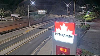 Port Alberni › West: Highway 4 at Beaver Creek Road in - looking west