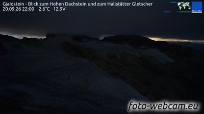 Obertraun: Gjaidstein - Blick zum Hohen Dachstein und zum Hallstätter Gletscher