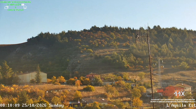 Webcam L'Aquila › Est: Gruppo montuoso di Monte Ocre-Monte Cagno