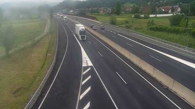 Zadnja slika ob 12h: Avtocesta Ljubljana - Koper, Log pri Brezovici