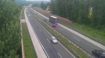 Zadnja slika ob 12h: Avtocesta Ljubljana - Koper, odsek Ljubljana - Vrhnika, Sinja Gorica