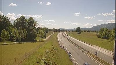 Zadnja slika ob 12h: Avtocesta Karavanke - Ljubljana, pri Vrbi