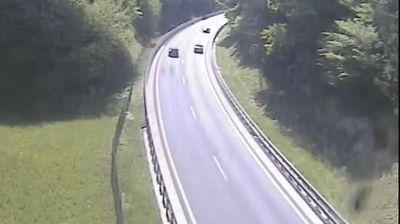 Zadnja slika ob 12h: Avtocesta Ljubljana - Obrežje, proti Višnji Gori