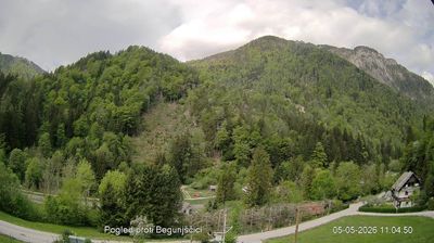 Podljubelj, pogled proti Begunjščici