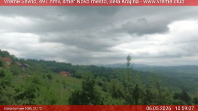 Zadnja slika ob 12h: Sevno, smer Veliki Gaber
