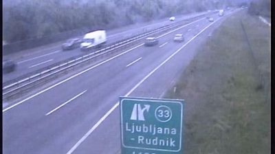 Zadnja slika ob 12h: Ljubljana - južna obvoznica, priključek Lj.-center, proti Rudniku