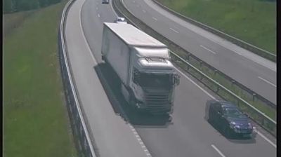 Zadnja slika ob 12h: Avtocesta Ljubljana - Obrežje