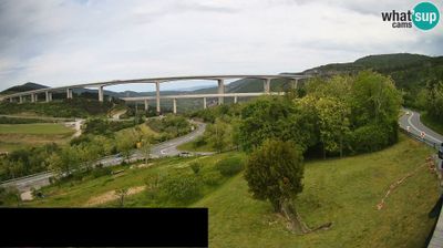 Viadukt Črni Kal, pogled od Viki burgerja