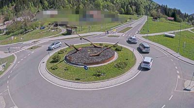 Rateče, rondo, cesta Rateče - Podkoren