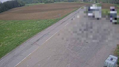 Zadnja slika ob 12h: Poklek pri Podsredi, cesta Podsreda - Brestanica