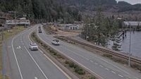 Britannia Beach - Britannia Beach › Juh: Highway 99 at Copper Drive in - looking south