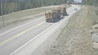 Moyie - Moyie › Norden: Highway 3 near the south end of - Lake, looking north
