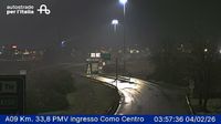 Como - Como: Breccia: A09 Km. 33,8 PMV ingresso Como Centro