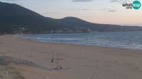Portixeddu - Portixeddu › Juhozápad: Live Beach Webcam San Nicolò, Buggerru, Sardinia - Watch the Waves and Sunset