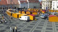 Sibiu: Historic Center: Sibiu - Piata Mica webcam4 - Jour