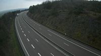 Savigny-les-Beaune: Beaune-Autoroute A6 en périphérie de Beaune Nord et à proximité du Col de Bessey vue orientée en direction de Lyon - Overdag