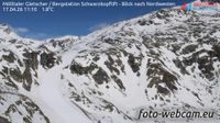 Gemeinde Sankt Gallenkirch: Mölltaler Gletscher - Bergstation Schwarzkopflift - Blick nach Nordwesten - Jour