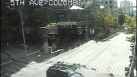 Seattle: I-5 at MP 165.4: 5th Ave/Columbia - Day time