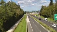 Voklo: A2/E61, Karavanke - Ljubljana, pred počivališčem - Day time