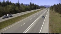 Qualicum Beach › West: Highway 19 south of Qualicum Interchange at Highway 4, looking west - Day time