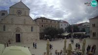 Pag: main square and Church of St. Mary - Day time
