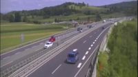 Cerknica: A1/E61/E70, Ljubljana - Koper, portal Unec - Day time
