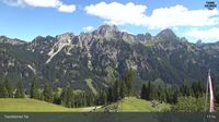 Gemeinde Nesselwangle: Nesselwängle, Tannheimer Tal - Krinnenalpe, Blick auf die Tannheimer Gruppe